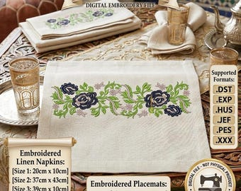 Blumenmuster marokkanisch - handdigitalisierte Maschinendatei (Digitaler Download)