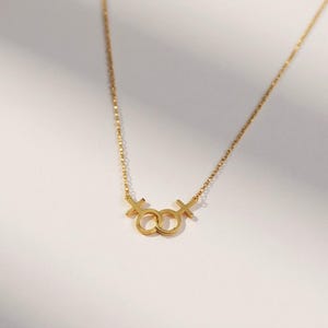 Lesbian Pride Necklace, Double Venus Necklace, Lesbian Gender Pendant, Gold Lesbian Jewelry Christmas Gift For Her, Wedding Lesbian Necklace image 7