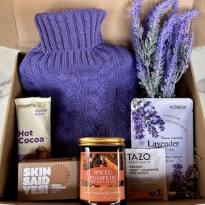 Lavender Gift Box, Fall Gift Box, Hot Cocoa Gift Box, Gift Box For Her, Self Care Box, Cozy Gift Box, Hygge Gift Box, Birthday Gift Box
