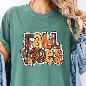 Fall Vibes Comfort Colors Shirt, Leopard Fall, Thanksgiving Gift, Fall Vibes Sweatshirt, Thanksgiving Shirt, Happy Thanksgiving Sweatshirt