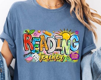 Reading Teacher Shirt, Reading Team Sweatshirt, Librarian Shirt, Reading Shirt, Book Shirts, Back To School Shirt, Gift for Reading Teacher