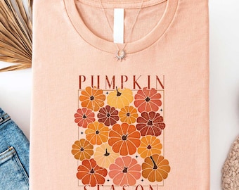 Cute Pumpkin Season Shirt, Fall Thanksgiving Tee, Autumn Harvest Pumpkin Top, Cozy Fall Graphic T-shirt, Autumn Sweatshirt, Cozy Vibes Shirt