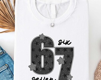 6 7 Meme Shirt, Funny Number T-shirt, TikTok Trend Sweatshirt, Viral Gen Z Shirt, Unisex Six Seven Top, Retro Meme Top, Sarcastic Gag Hoodie