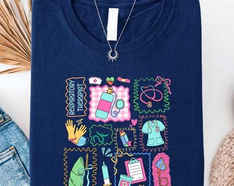 Respiratory Therapy Shirt, Respiratory Therapist Crewneck, RT Nurse Sweater, Pulmonology Tee, Cozy Medical Doodle Top, RT Graduation T-Shirt
