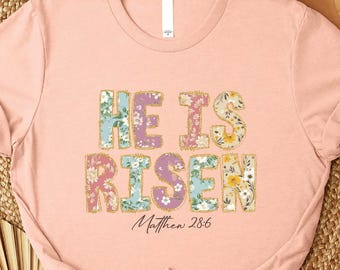 He is Risen Shirt, Christian Family Sweatshirts, Easter Bunny Shirts, Christian Faith Apparel, Bible Verse Shirt, Easter Kids T-Shirt