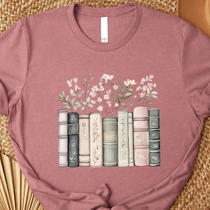 Books with Flowers Shirt, Floral Books Shirt, Gift for Bookworms, Reading Teacher Shirt, Floral Books Sweatshirt, Gift for Bookish Friend