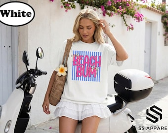 Camiseta Beach Bum Coquette, Camiseta rosa de vacaciones de verano, Lindo lazo playero tropical para chicas Regalo de fin de semana en resort