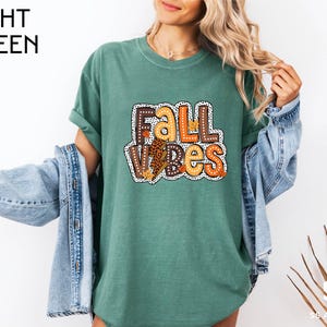 Fall Vibes Comfort Colors Shirt, Leopard Fall, Thanksgiving Gift, Fall Vibes Sweatshirt, Thanksgiving Shirt, Happy Thanksgiving Sweatshirt