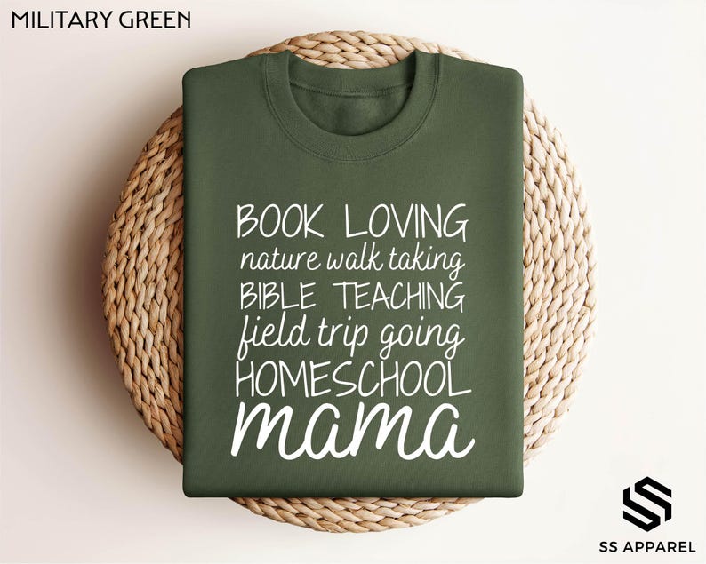 a green t - shirt that says book loving nature walking bible teaching field trip going