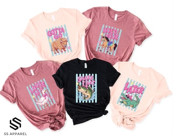 Camiseta con juego de palabras de animales, camiseta de búfalo del oeste, camiseta con humor ecuestre, top de ganso, pez y caimán, regalo con frase campestre, suéter de vacaciones de verano