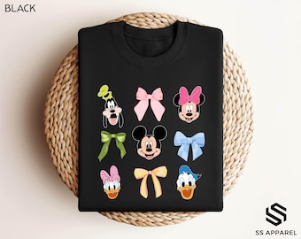 Mickey And Friends Sweatshirt, Minnie Coquette Bow Shirt, Disneyworld Hoodie, Pluto Daisy Donald Shirt, Disneyland Family Trip Shirt