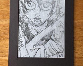 Alt Rock Emo Girl Print