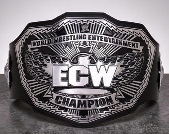 Hardcore Championship Style Replica Belt Black Silver Adult Size Wrestling Collectible Title
