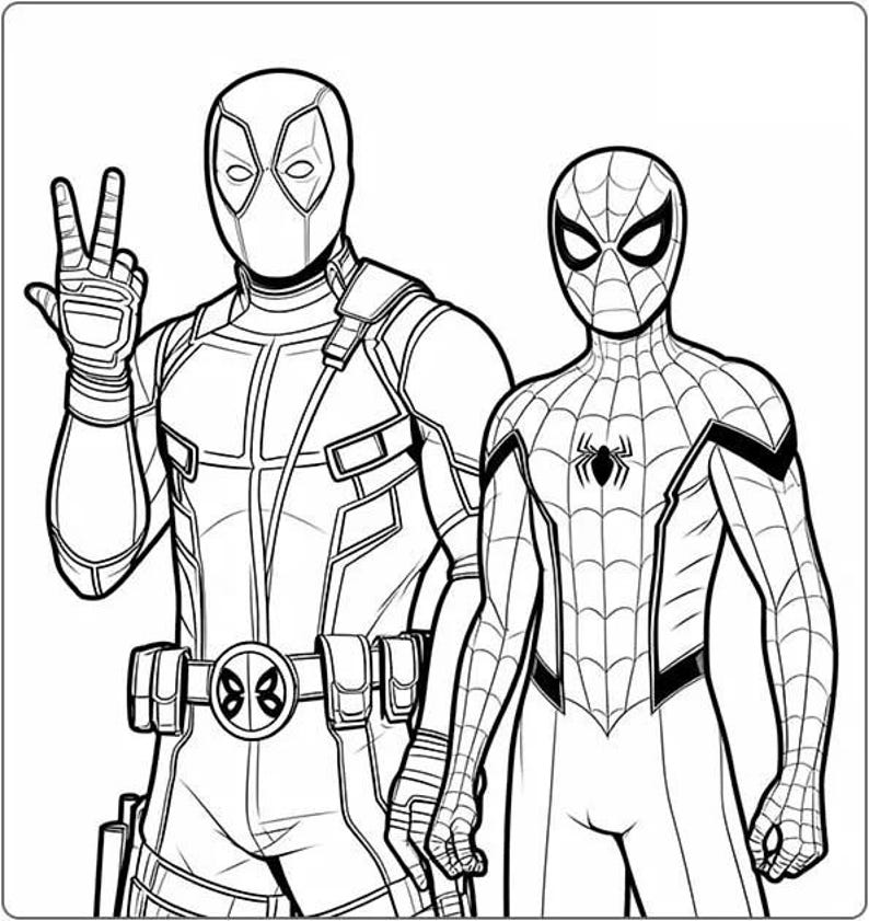 Deadpool Coloring Book 60 Pages: Fun and Educational Activity ...