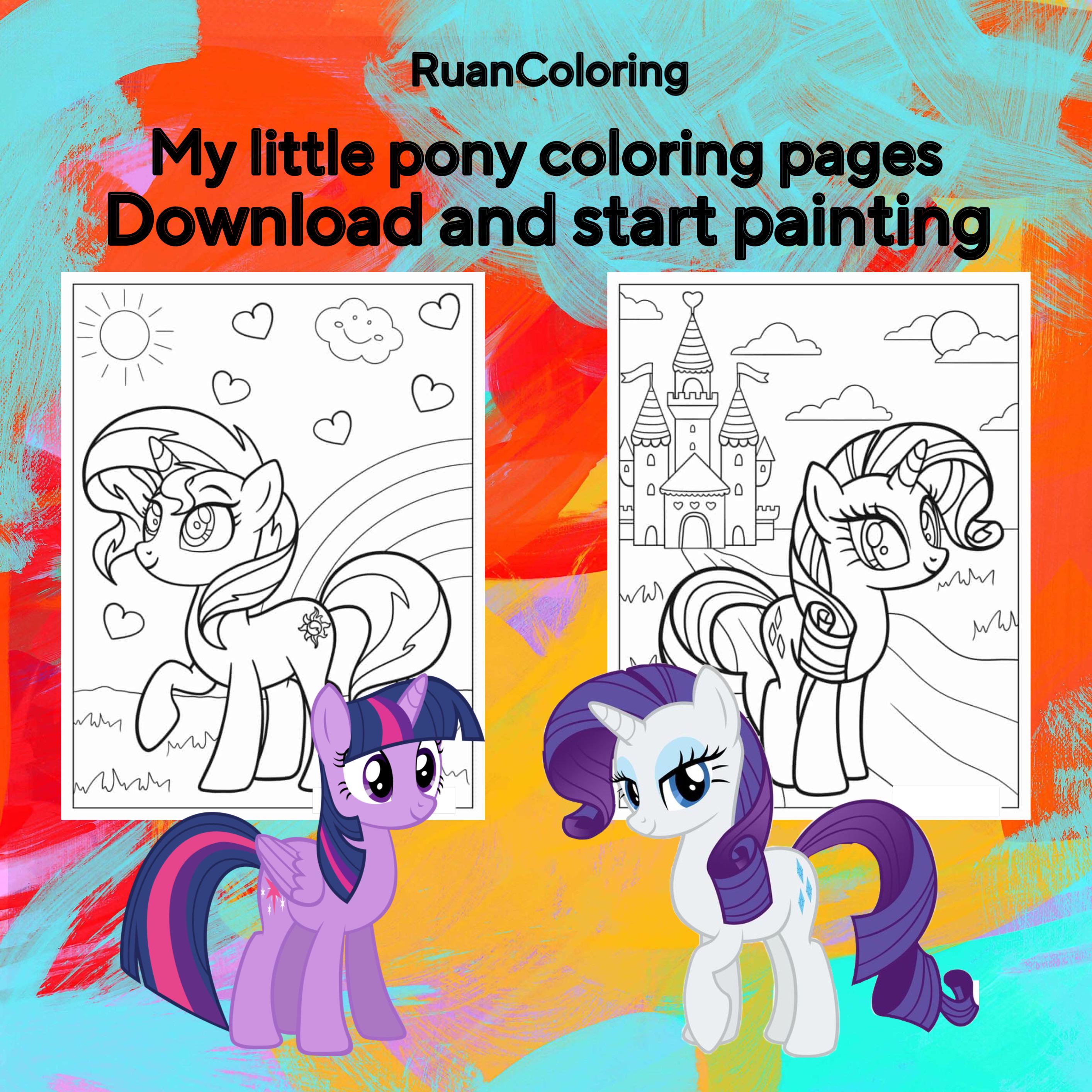 My Little Pony Coloring 60 Pages Mega Package: Fun and Educational ...
