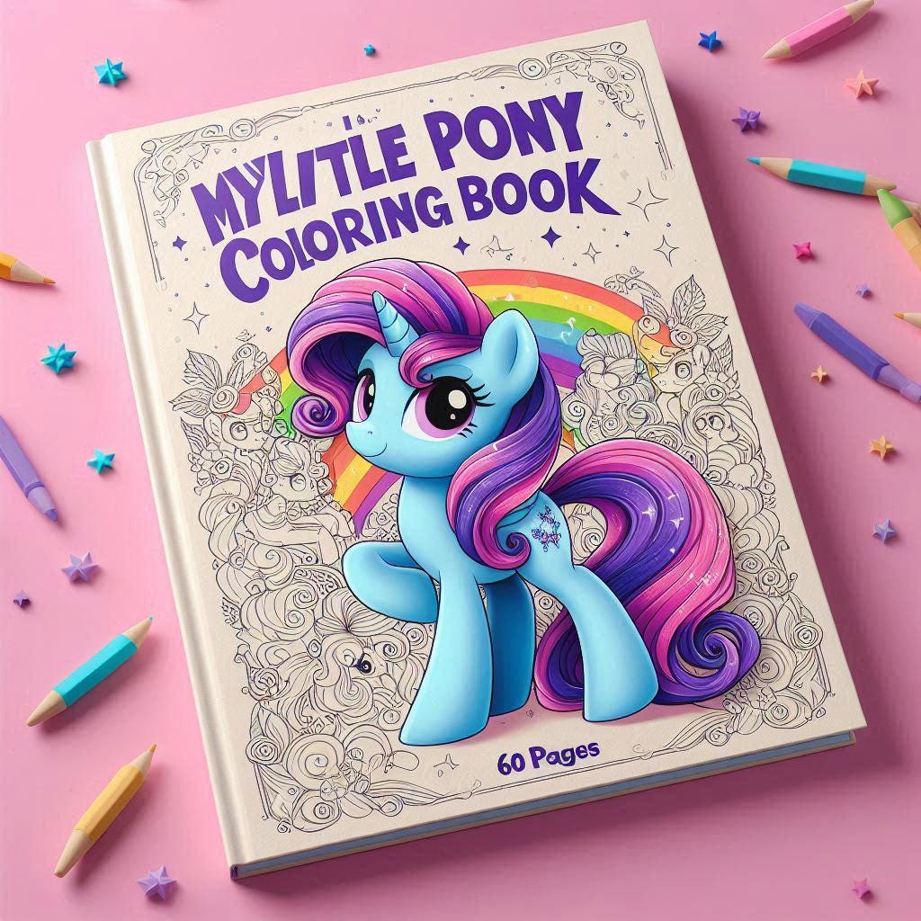 Paquete Mega de 60 páginas para colorear de My Little Pony: actividad  divertida y educativa, imprimible, fácil de colorear - Etsy México, image size:1024x1024