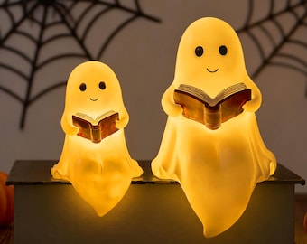Lámpara de lectura fantasma: decoración de Halloween para amantes de la lectura
