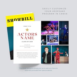 Customizable Keepsake Playbill-style Theatre Program Canva Template