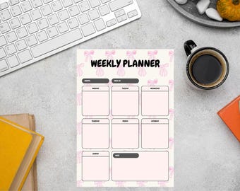 Utskrivbar planerare | PDF-planerare | A4-planerare | Rosettplanerare | Digital planerare | Nedladdningsbar planerare | Akademisk planerare | | Redigerbar mall
