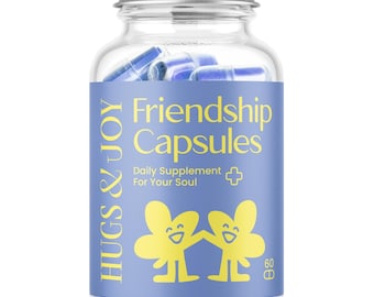 Hugs & Joy Freundschafts-Kapseln in einer Flasche - 60 freudige Botschaften, um Ihre Liebste zu überraschen