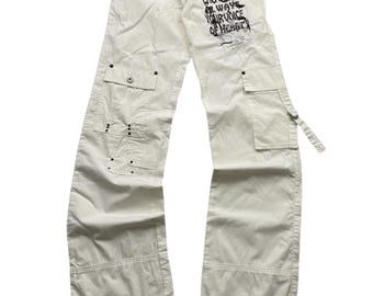 Pantalones cargo Y2K W27 para mujer, talla XS