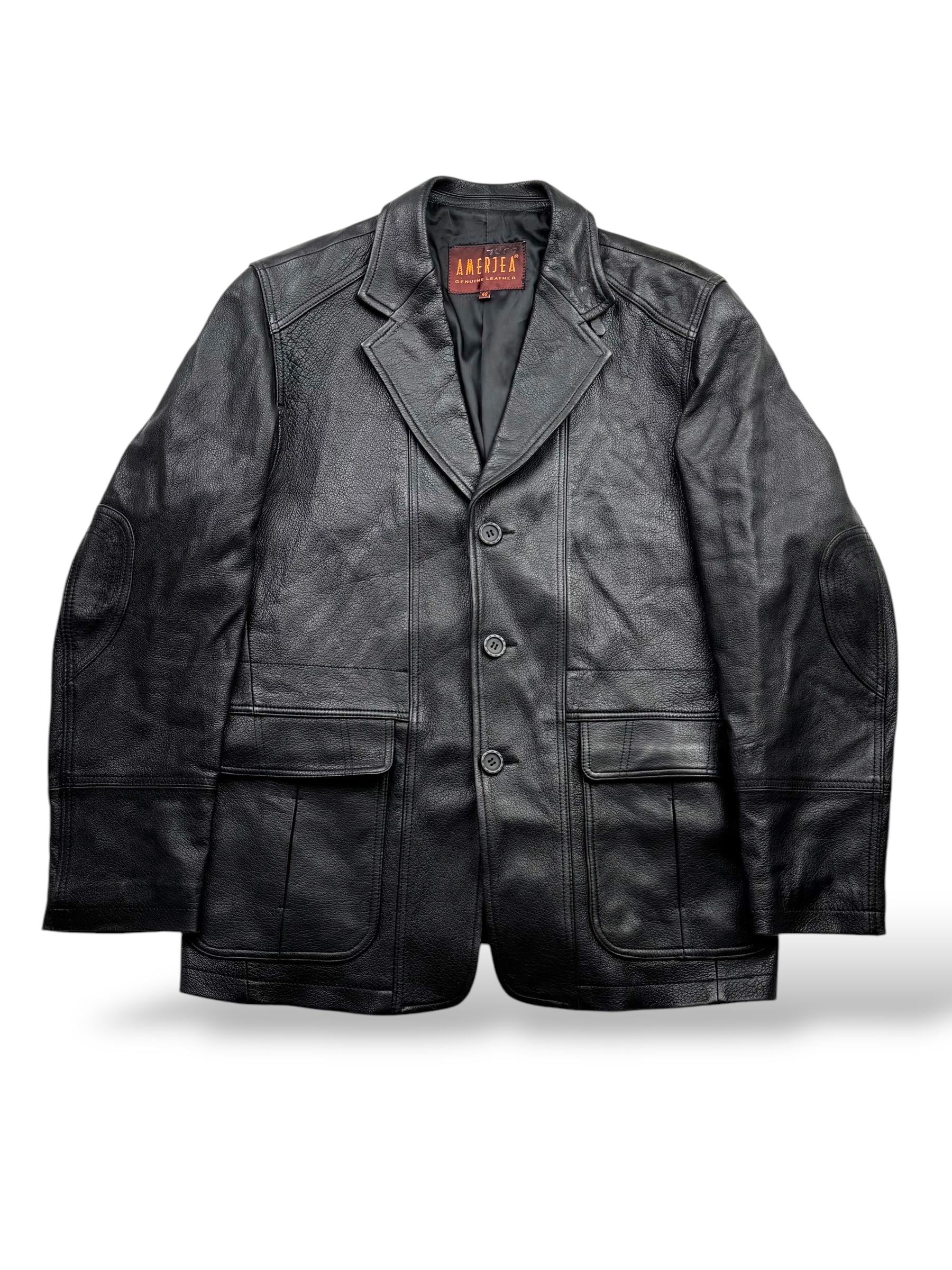 Vintage Leather Blazer Jacket W124 Men's Size M - Etsy