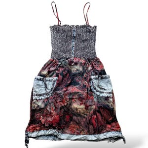 Vintage Printed Dress W395 Women&#39;s Size S