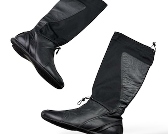Vintage Hybrid Moto Type Boots W273 Women's Size 37