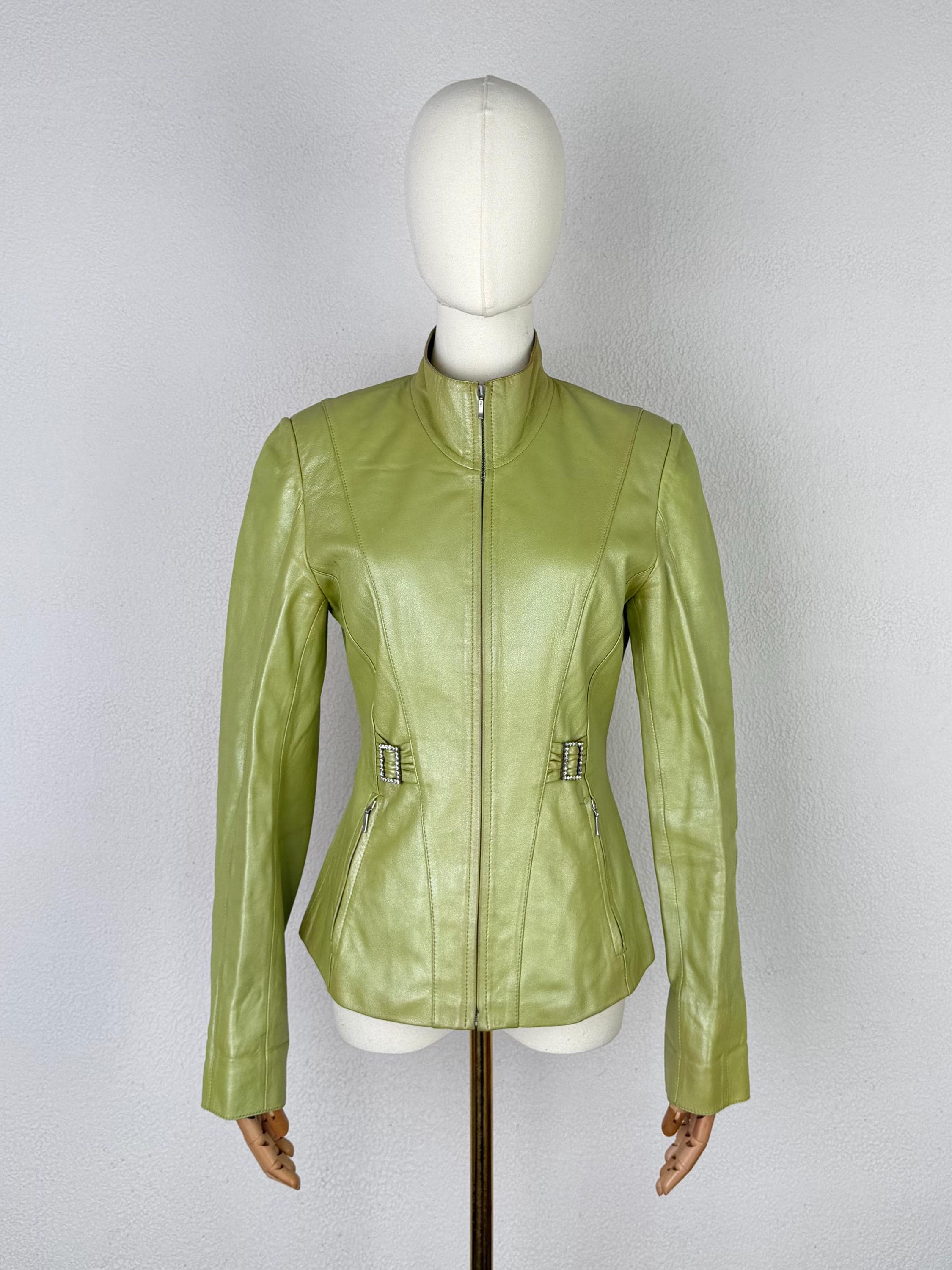 00s Cropped Leather Jacket - Etsy