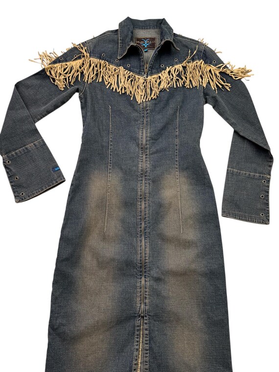 faded denim dress Blue Faded Denim Chambray Maternity Mini Dress Small
