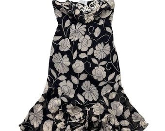 Vestido de seda vintage W420, talla M para mujer.