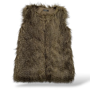 Vintage Faux Fur Vest W127 Women&#39;s Size S