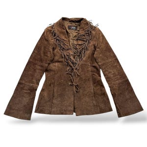 Vintage Suede Leather Cowboy Jacket W125 Women&#39;s Size M