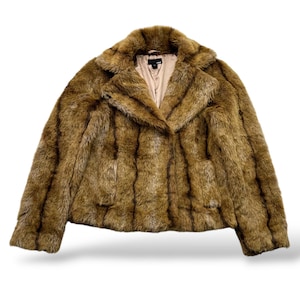 Vintage Faux Fur Coat W82 Women&#39;s Size S