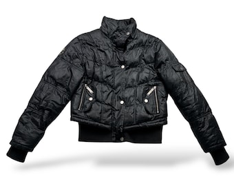 Veste courte vintage glamour W152 pour femme, taille M
