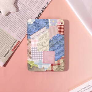 Patchwork-script Kindle/Kobo-hoes met draagriem, past op Kindle 10/11/12, Colorsoft, Paperwhite 11/12, Kobo ClaraColor/LibraColor, aangepaste hoes