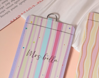 Colorful stripes Badge Holder,Customized Badge Holder,Soft Id Holder,Pretty ID Holder,Transparent Card Protector,NameCardHolder,Lanyard Gift