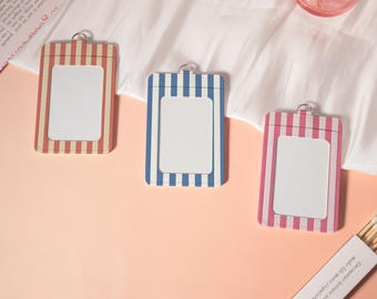 Colorful stripes Badge Holder,Customized Badge Holder,Soft Id Holder,Pretty ID Holder,Transparent Card Protector,NameCardHolder,Lanyard Gift