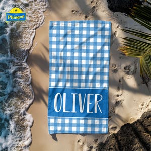 Custom Floral Beach Towel: Personalized Vacation Gift