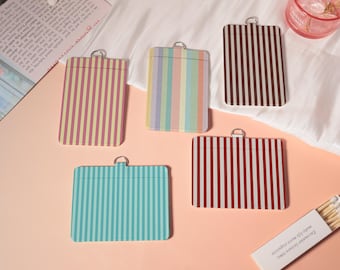 Colorful stripes Badge Holder,Customized Badge Holder,Soft Id Holder,Pretty ID Holder,Transparent Card Protector,NameCardHolder,Lanyard Gift