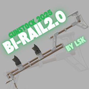 Modular Gunstock Bi-Rail-GunStock v2.O made by Lsk - Modular build allows you to play with any type of VR Headset!!