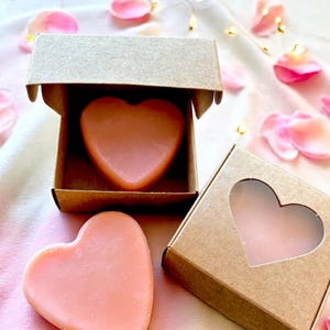 Heart-Shaped Soap in Mini Box – Handmade Goat Milk & Coconut Milk Soap | Natural Gift for Her | Romantic Bath Bar | Heart soap Natural soap