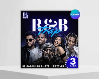 R&B Thursday Party Flyer, Ladies Night Club Event Template (Digital Download)