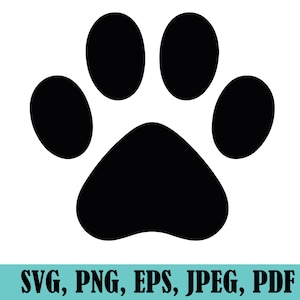 Dog Paw Print Svg, Paw Print Svg, Cute, Puppy, Animal Paw, Cat, Pet Paw, Silhouette, Printable, Cut file, Cricut, Paw Silhouette, Digital