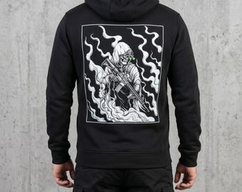 Sweat à capuche militaire pour homme : sweat-shirt avec art de style militaire ukrainien