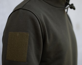 Tactical Hoodie with Velcro Custom Military Style Oversized Unisex Hoodie Streetwear Unique Military-Inspired Sweatshirt for Everyday Wear