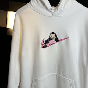 Fleece Hoodie Embroidered Anime Cozy Casual Outfit Embroidered Hoodie Fleece Streetwear Sweatshirt Fanart Women Hoodie Unique Birthday Gift