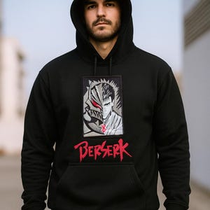 Anime Hoodie Fleece Embroidered Character Fanart Hoodie Fanart Anime Hoodie Anime Character Design Streetwear Fleece Embroidered Sweatshirt