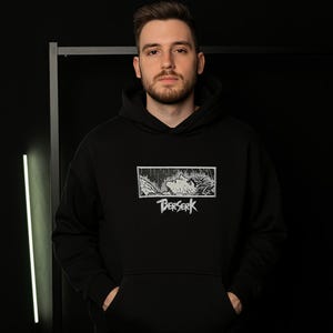 Anime Hoodie Fleece Embroidered Anime Hoodie Fleece Anime Character Fanart Sweatshirt with Anime Character Design Streetwear Hoodie for Fans