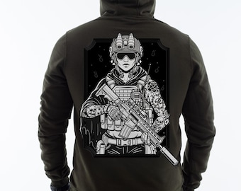 Tactical Military Hoodie: Printed Sweatshirt & Trendy Tactical Clothing